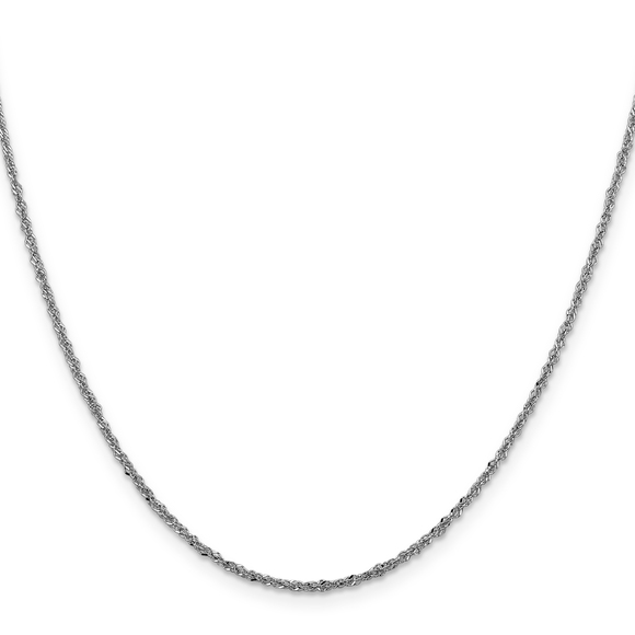 Leslies 14K White Gold 1 6mm Sparkle Singapore Chain